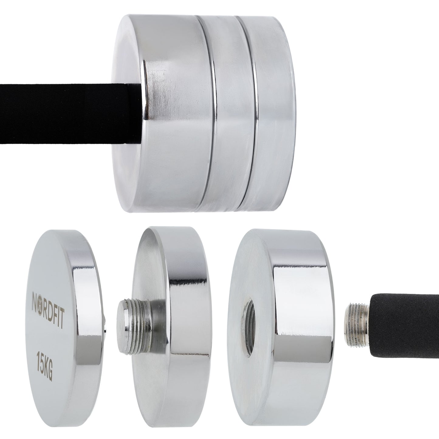 Adjustable Steel Dumbbells - Compact and Versatile Home Fitness Equipment - 5kg and 10kg Versions by NORDFIT