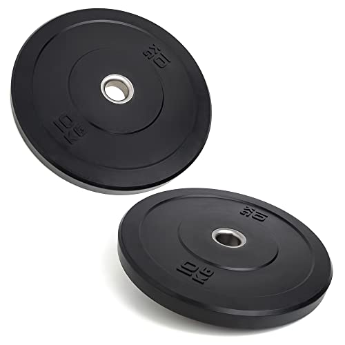 NORDFIT - Olympic Bumper Weight Plates - Rubber Coated - 2 inch Barbell Weight Set