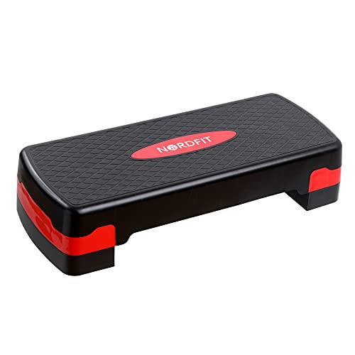 NORDFIT Adjustable Aerobic Exercise Step 2 Levels, 10cm and 15cm height