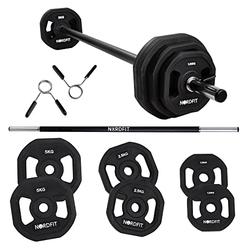 NORDFIT - 20kg Urethane Barbell Weights Set (TPU)