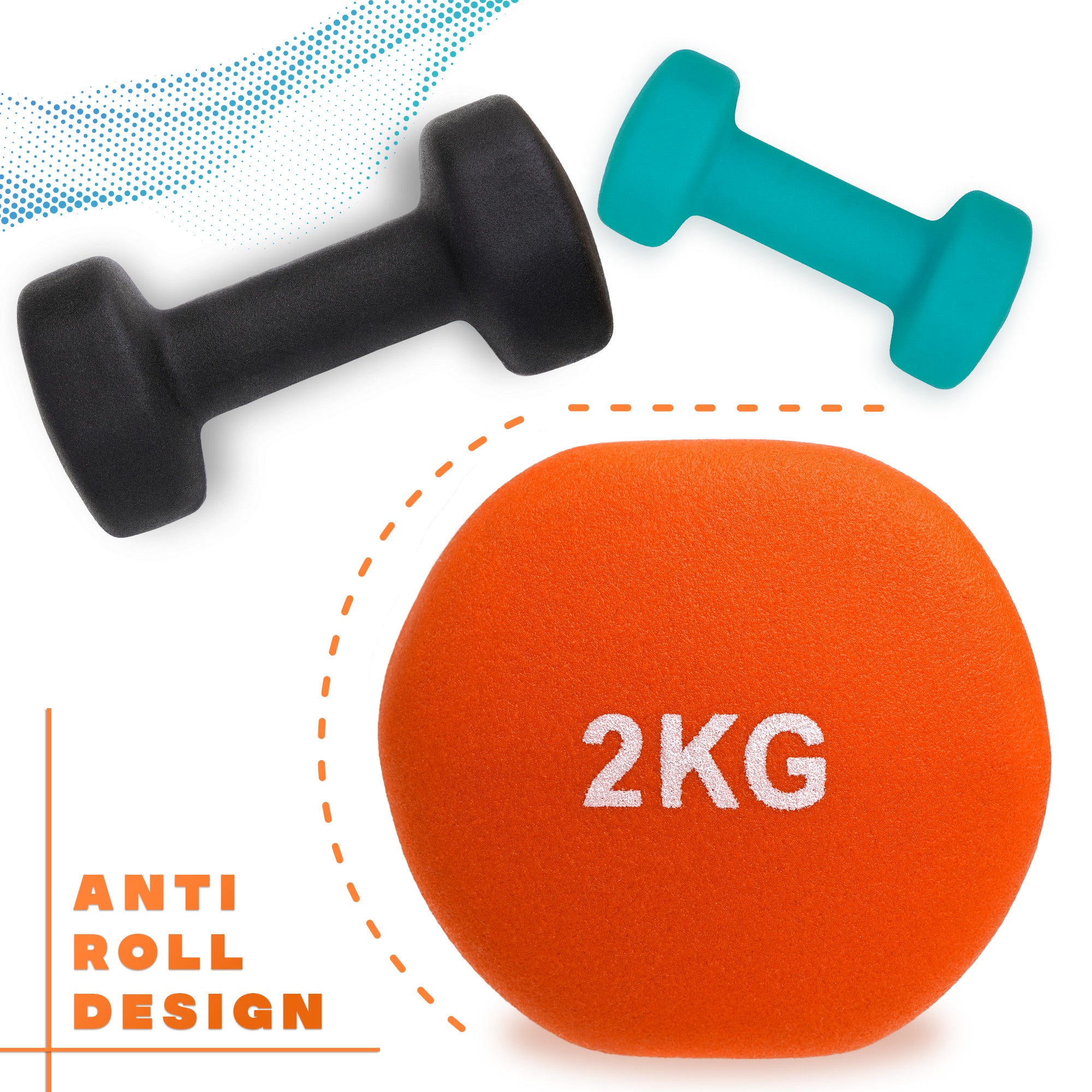 Orange dumbbells online